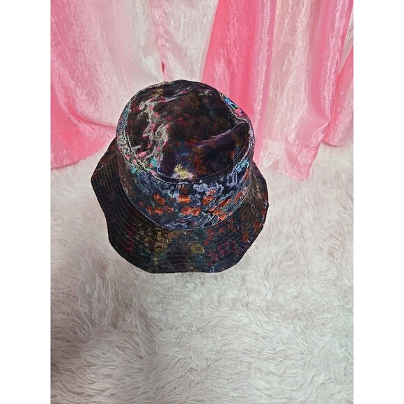 Natural Life Floral Velvet Sherpa Lined Boho Festival Bucket Hat One Size - Picture 6 of 10